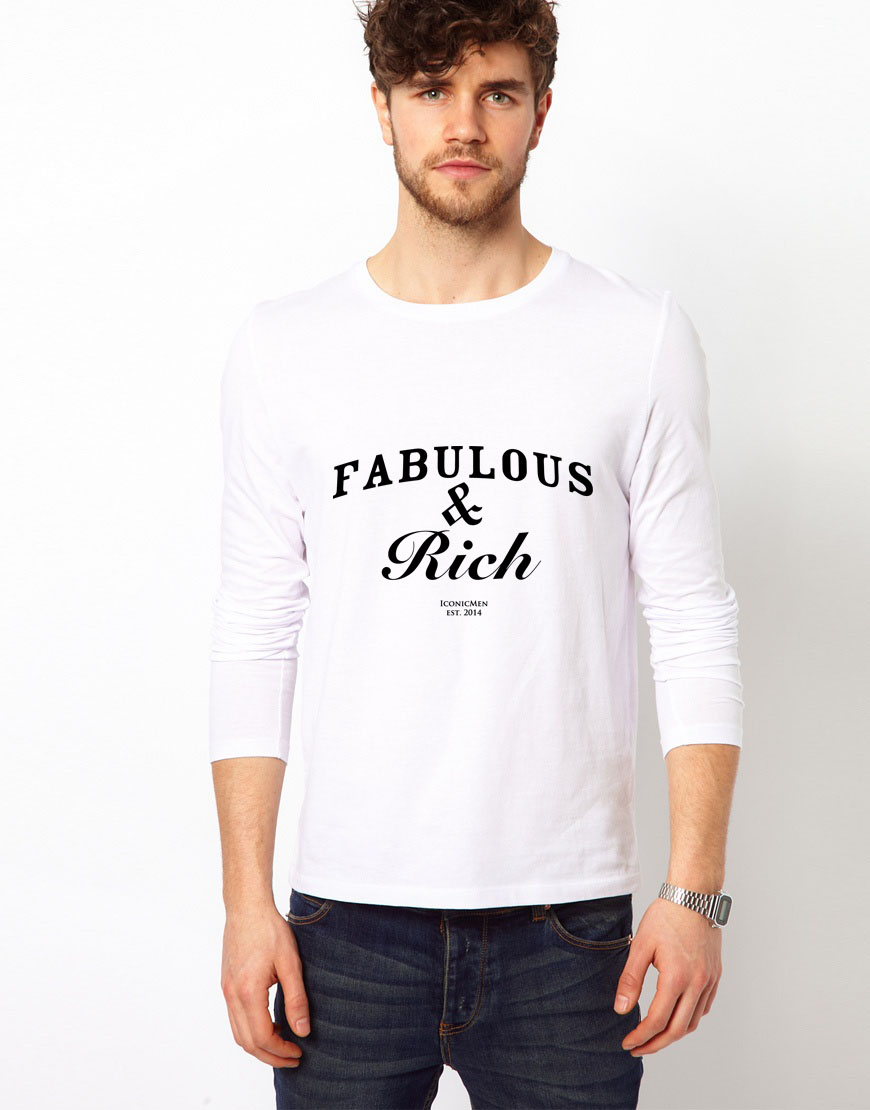 Bluza alba, barbati, Fabulous & Rich - CATEGORIE